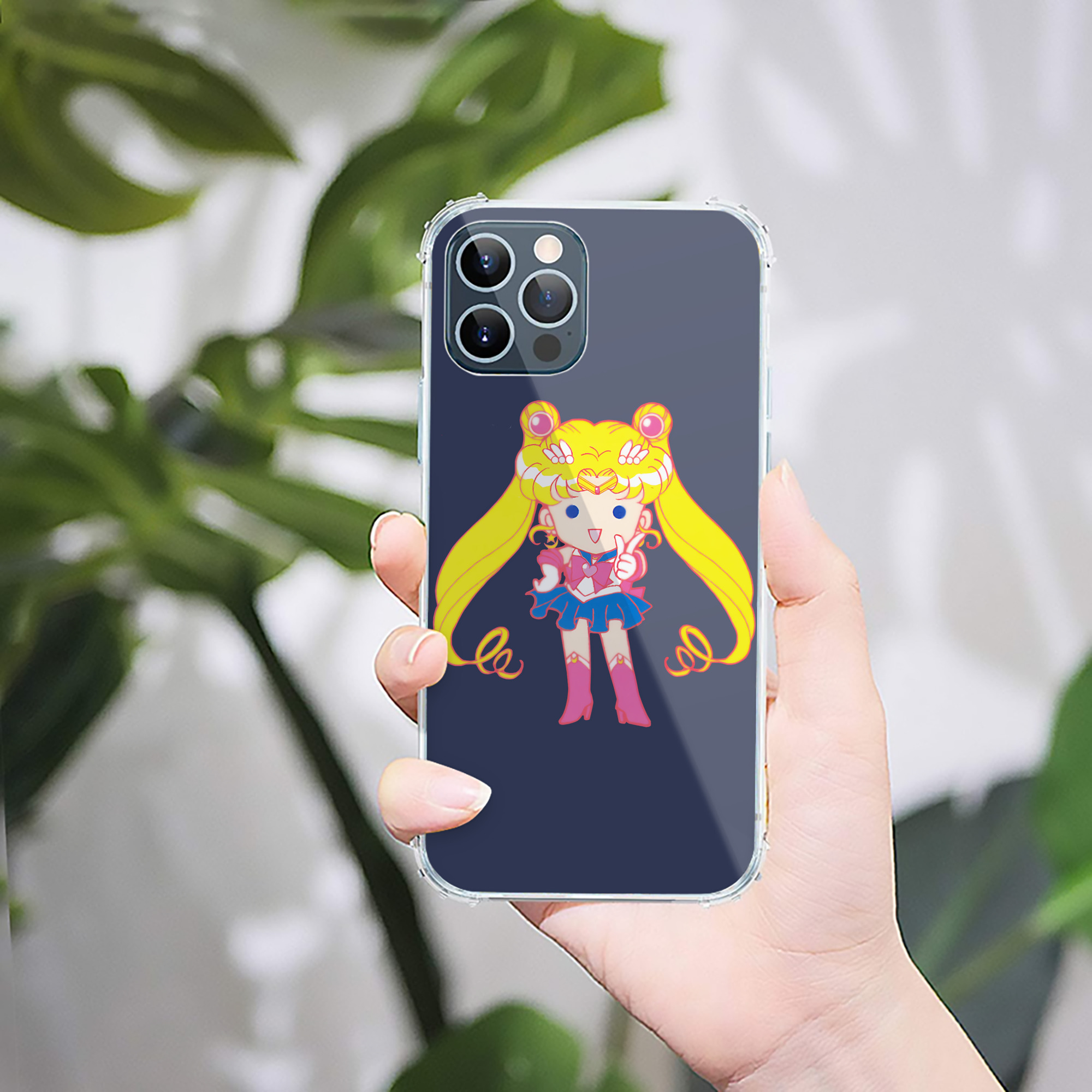 （画像用） 美少女戦士セーラームーン 月野 うさぎ つきの うさぎ Sailor Moon Tsukino Usagi 【iPhone 12シリーズ対応】透明スマホケース（クリアソフトケース）